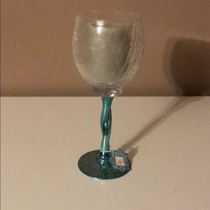 Crackled Glass Goblet